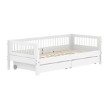 Single Bed with Crossbars and Storage, 90x200 cm, White SINGLE_BED 200 flexa-com.myshopify.com