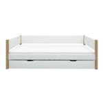 Single Bed with Pull-out Bed, 90x200 cm, White/Oak SINGLE_BED 200 flexa-com.myshopify.com