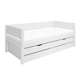 Single Bed with Pull-out Bed and Storage, 90x200 cm, White SINGLE_BED 200 flexa-com.myshopify.com