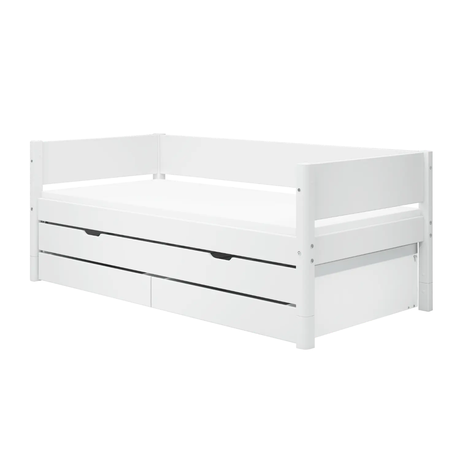 Single Bed with Pull-out Bed and Storage, 90x200 cm, White SINGLE_BED 200 flexa-com.myshopify.com