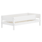 Single Bed with Safety Rail, 90x200 cm, White FLEXA SINGLE_BED daybed-w-front-safety-rail-200x90cm-grooves-f-wht   90X200 flexa-com.myshopify.com