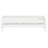 Single Bed with Safety Rail, 90x200 cm, White FLEXA SINGLE_BED daybed-w-front-safety-rail-200x90cm-grooves-f-wht   90X200 flexa-com.myshopify.com