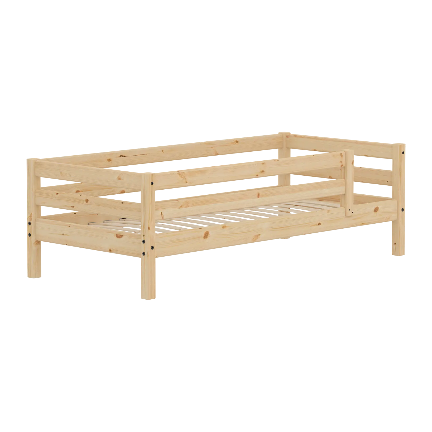 Single Bed with Safety Rails, 90x200 cm, Pine SINGLE_BED 200 flexa-com.myshopify.com