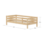 Single Bed with Safety Rails, 90x200 cm, Pine SINGLE_BED 200 flexa-com.myshopify.com