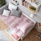 Single Bed with Storage, 90x200 cm, White/Oak SINGLE_BED 200 flexa-com.myshopify.com