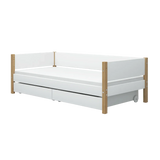 Single Bed with Storage, 90x200 cm, White/Oak SINGLE_BED 200 flexa-com.myshopify.com