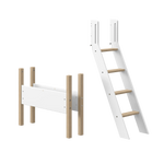Slanting Ladder and Legs for High Bed 143 cm, 90 cm, White/Oak LADDER_LEGS ACTIVE flexa-com.myshopify.com
