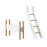 Slanting Ladder and Legs for High Bed 143 cm, 90 cm, White/Oak LADDER_LEGS ACTIVE flexa-com.myshopify.com