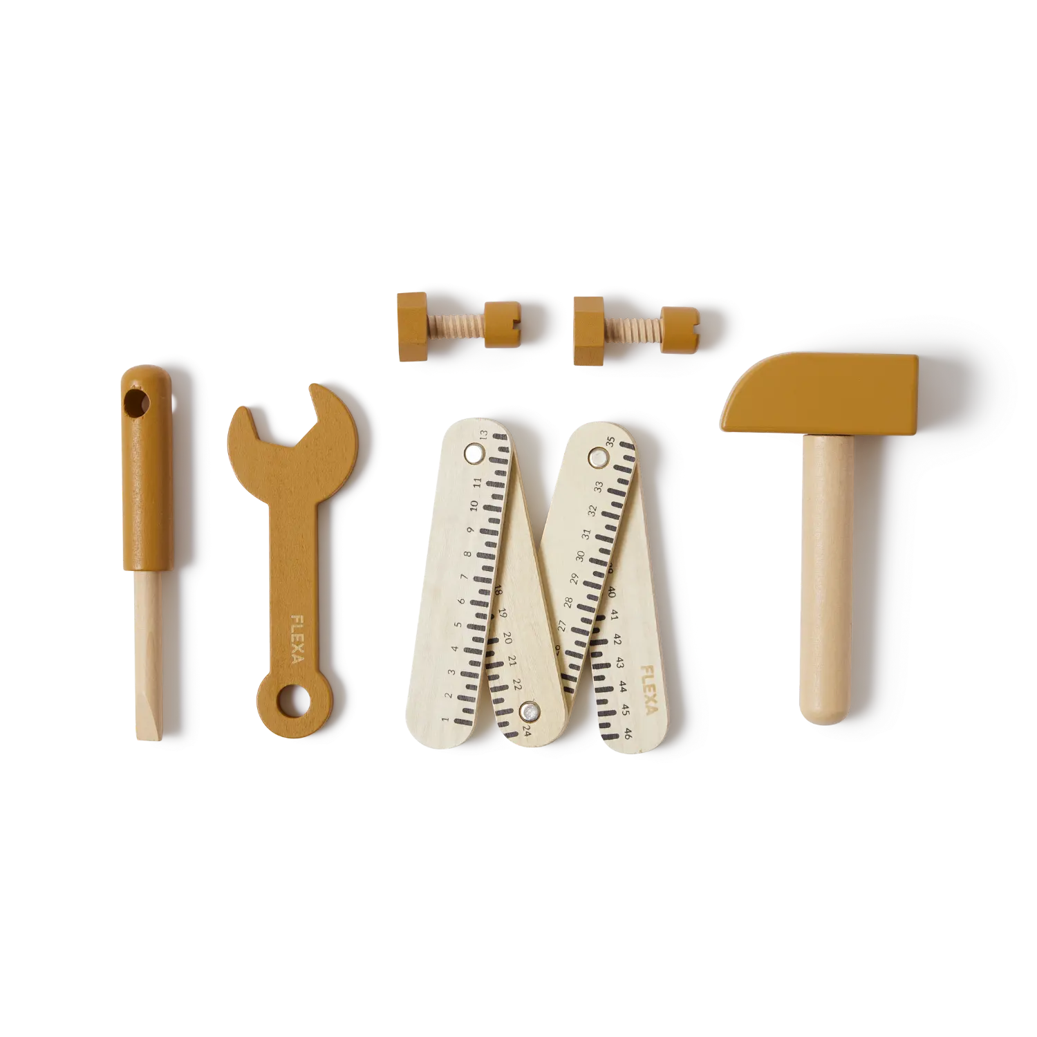 Tool set, 8 pcs, Handpainted, Yellow PLAY ACTIVE flexa-com.myshopify.com