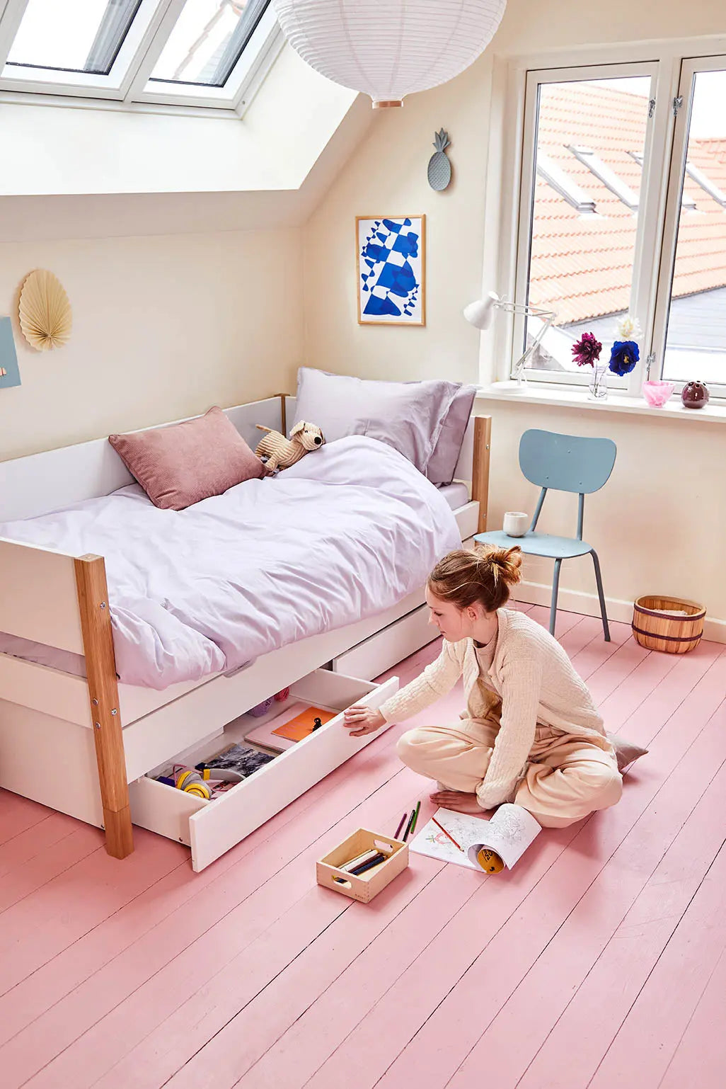 Trundle Pull-out Bed, 90x190 cm, White ACCESSORIES 190 flexa-com.myshopify.com