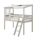 1/2 House for Single and High Bed 120 cm, White